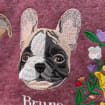 Embroidered Dog Portrait Sweatshirt: Custom Pet Memorial Gift