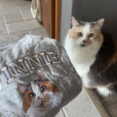 Custom Embroidered Pet Crewneck Sweatshirt,Personalized Pet Face Sweatshirt from Your Photo,Varsity Sweatshirt,Gifts for Dog Lover