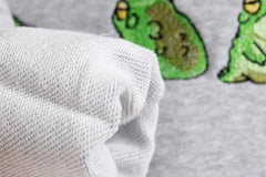 Frog Embroidered Sweatshirt | Frog Embroidered T-shirt | Frog Embroidered Hoodie | Frog Sweater | Crew Neck Sweatshirt